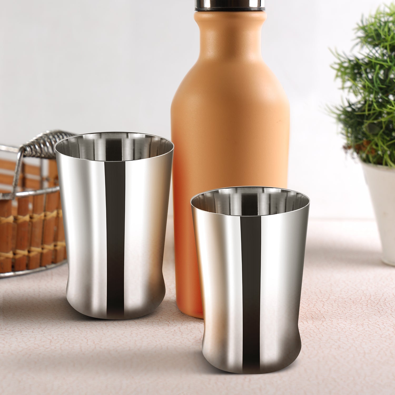 Stainless Steel Milano Glass Set of 6 pc – 300 ml – Kraft Houseware