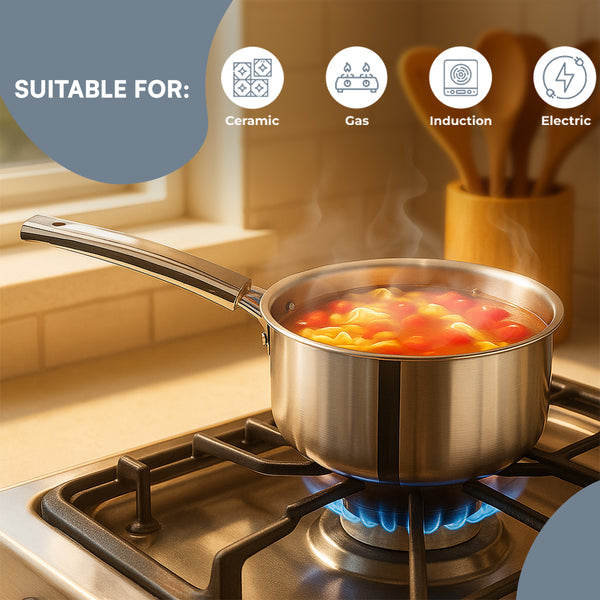 Kraft Futuretec Triply stainless steel saucepan induction friendly cookware