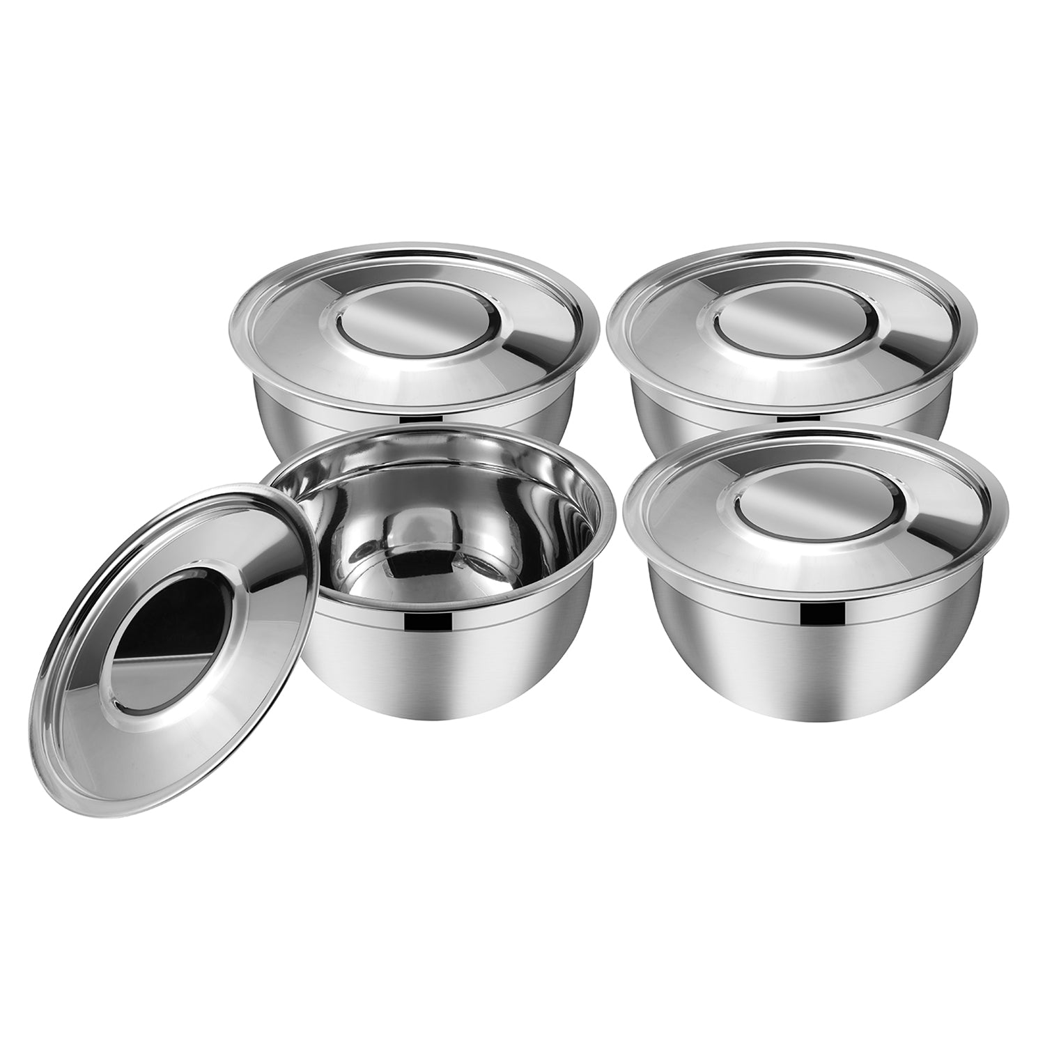 Kraft stainless steel serving bowl with lid product 2