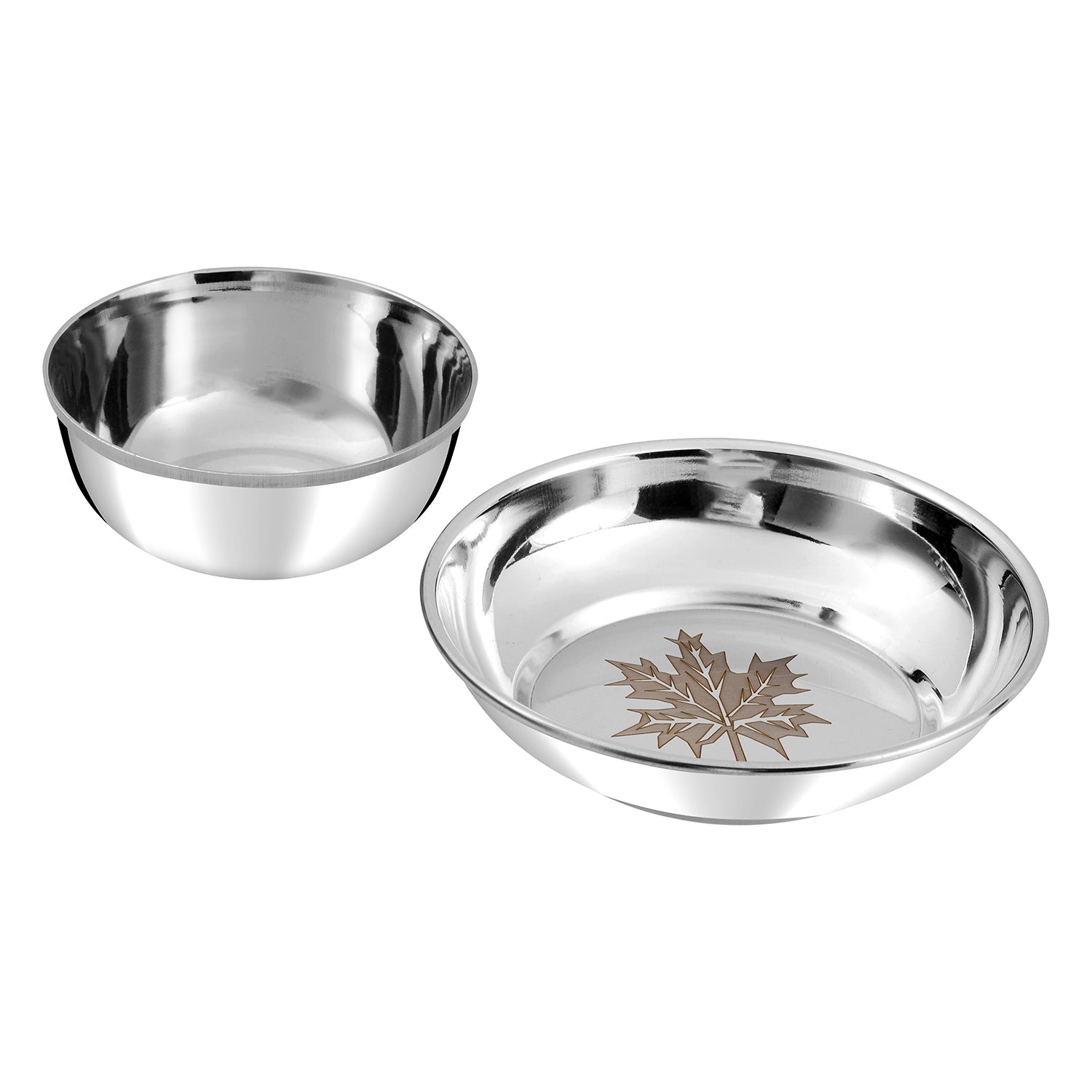 Kraft stainless steel Leaf dinner set 36pc group detail