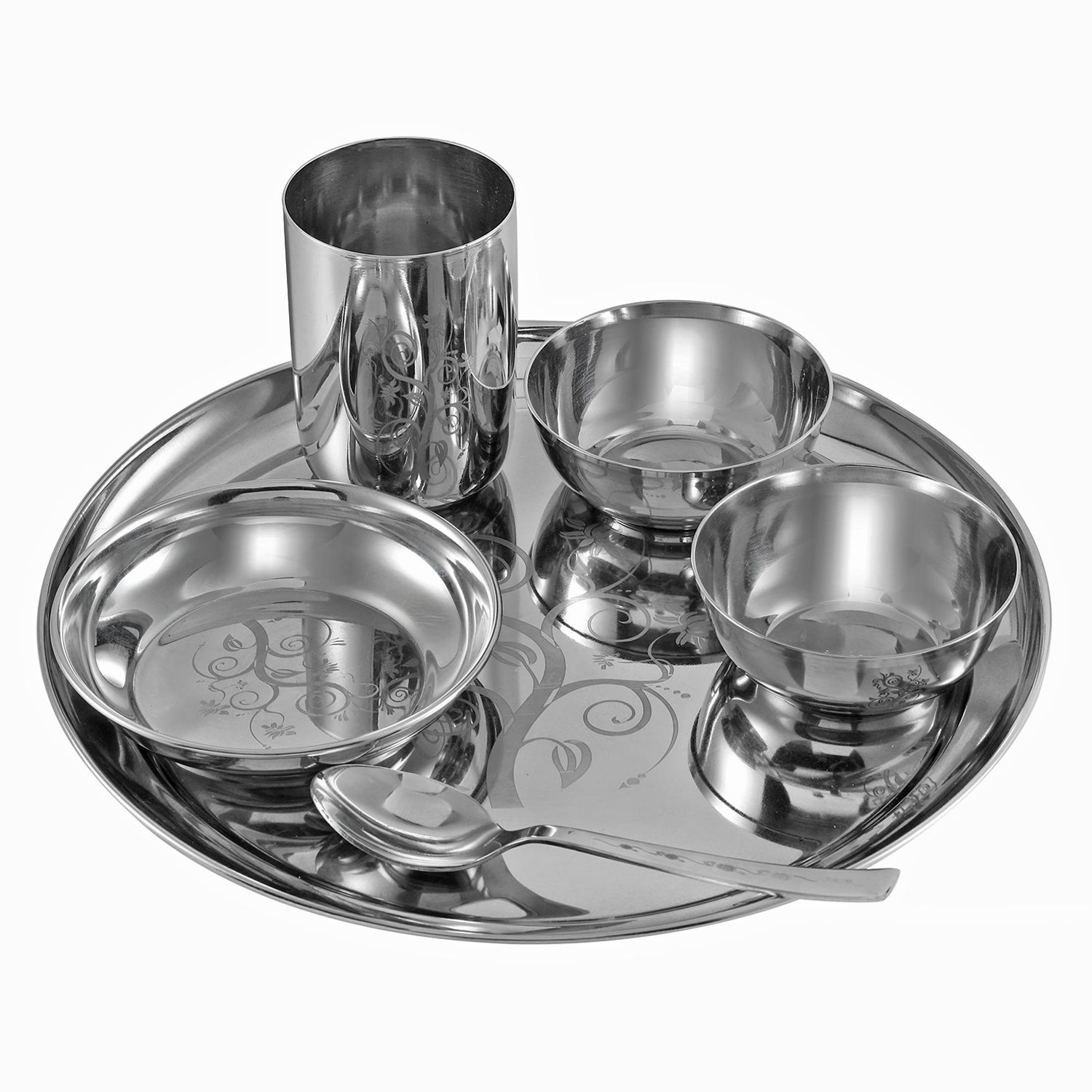 Kraft stainless steel Radiant thali dinner set view 2