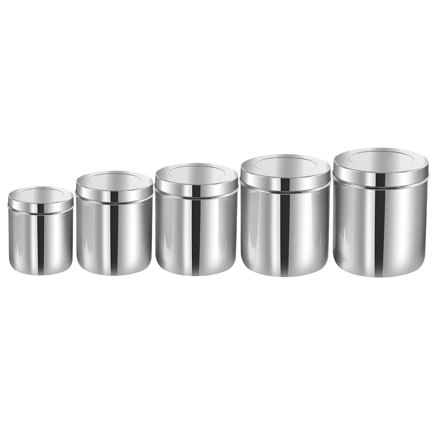 Kraft deep dabba set 5pc stainless steel storage view 2