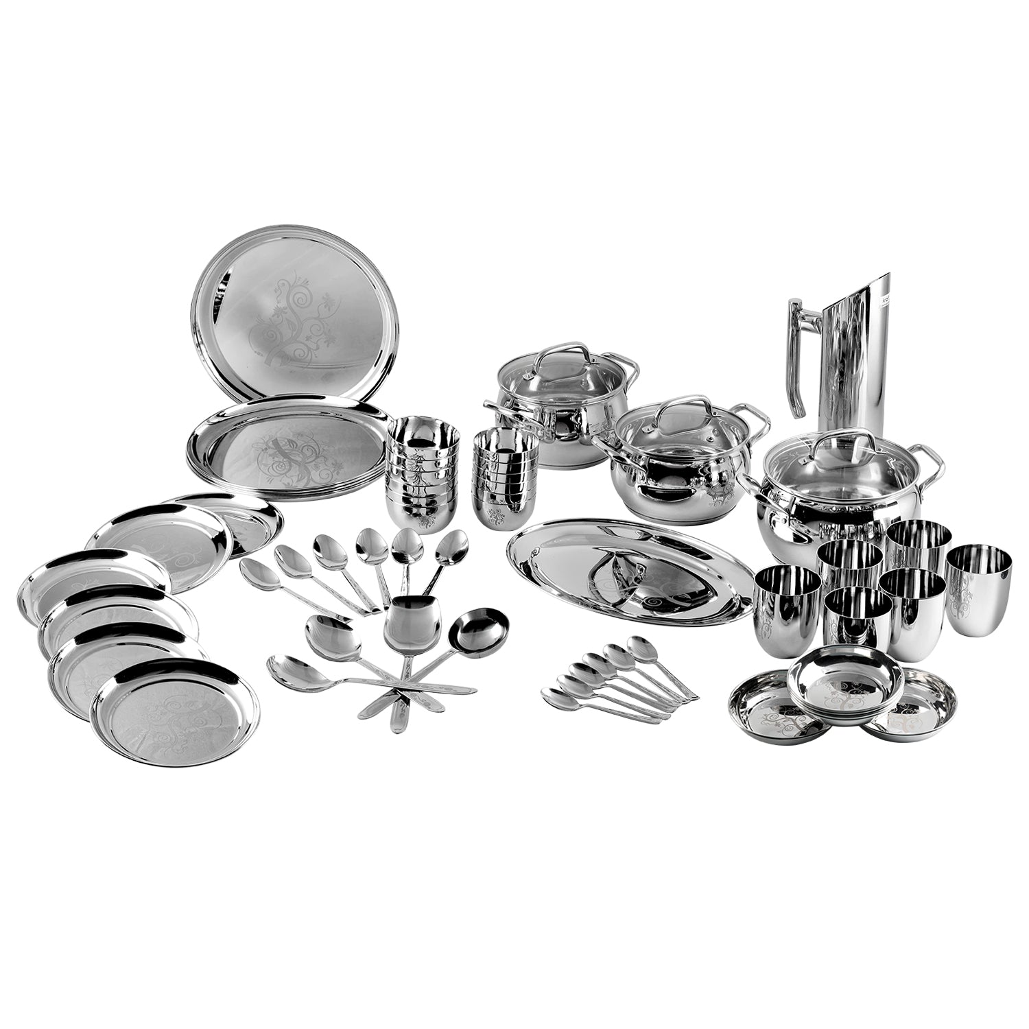 Kraft Ceremony stainless steel dinner set 51pc view 2