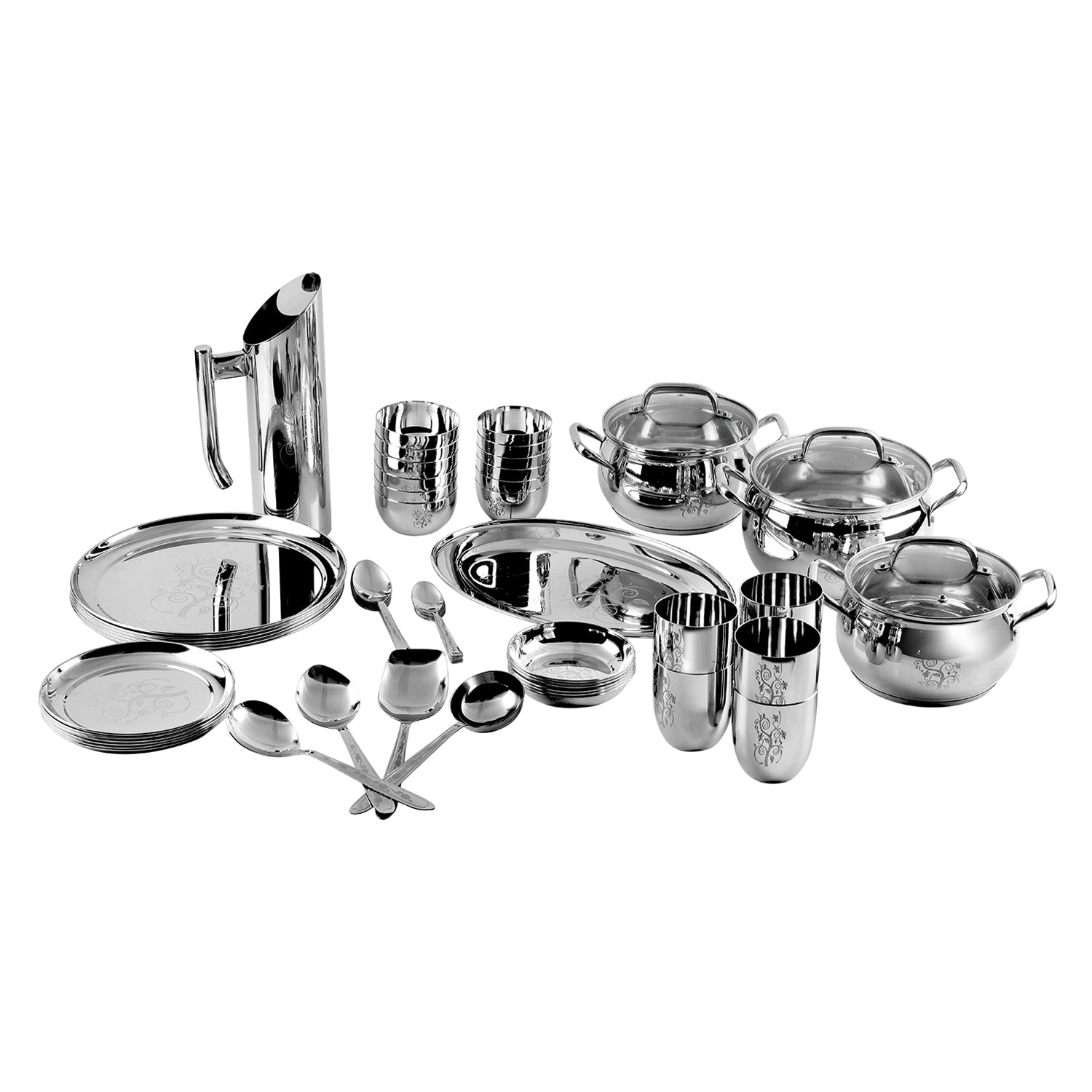Kraft Ceremony stainless steel dinner set 51pc view 3