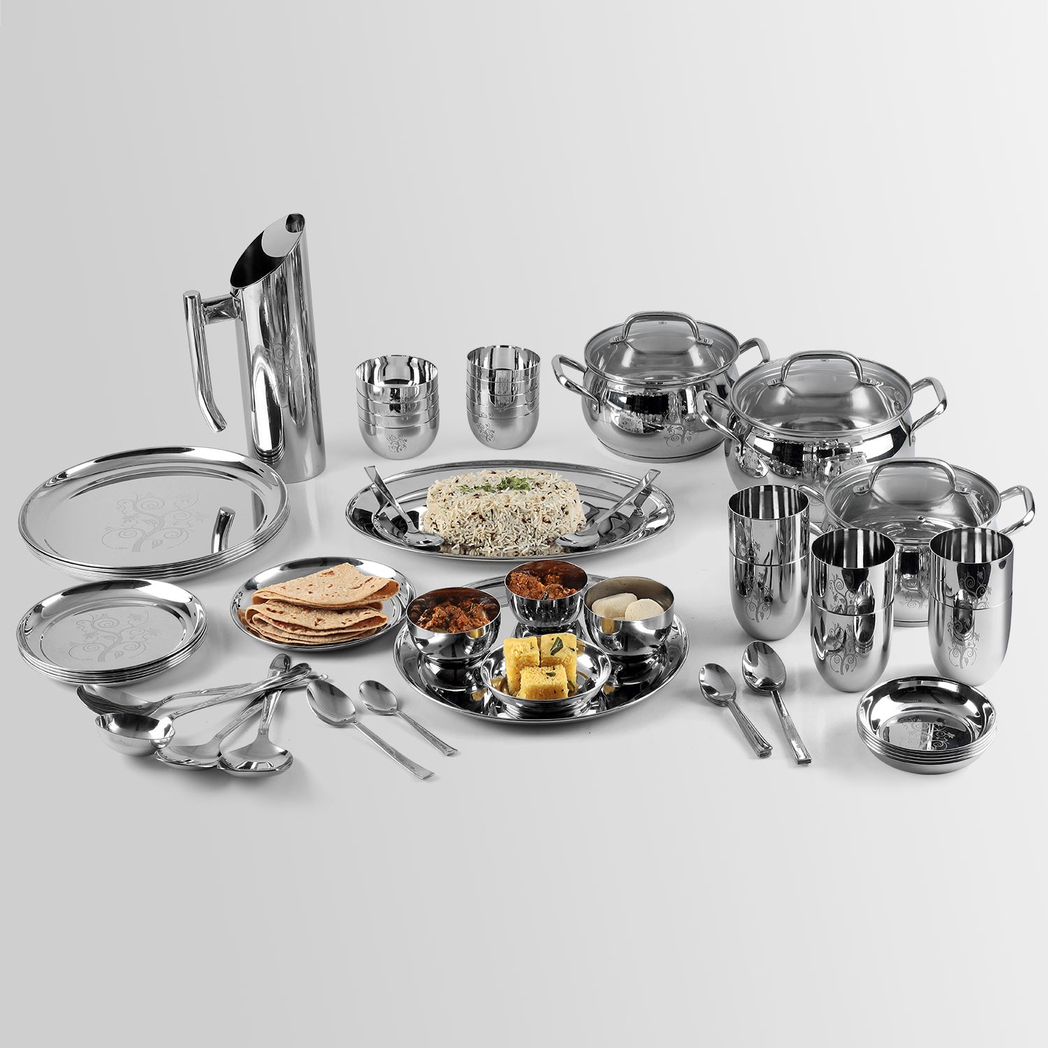 Kraft Ceremony stainless steel dinner set 51pc view 4