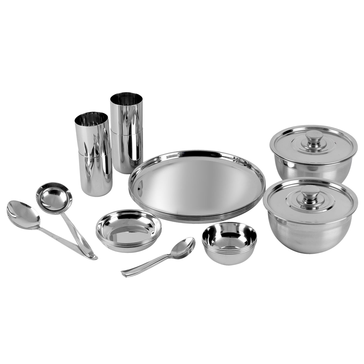 Kraft stainless steel dinner set 24pc table arrangement