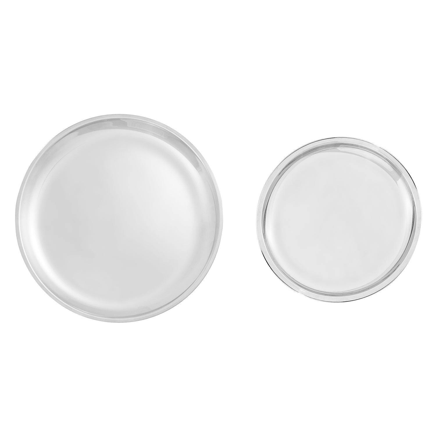 Kraft Stainless Steel China Plate  Mirror Finish Steel Dinner Plate for Meals, Snacks & Daily Serving