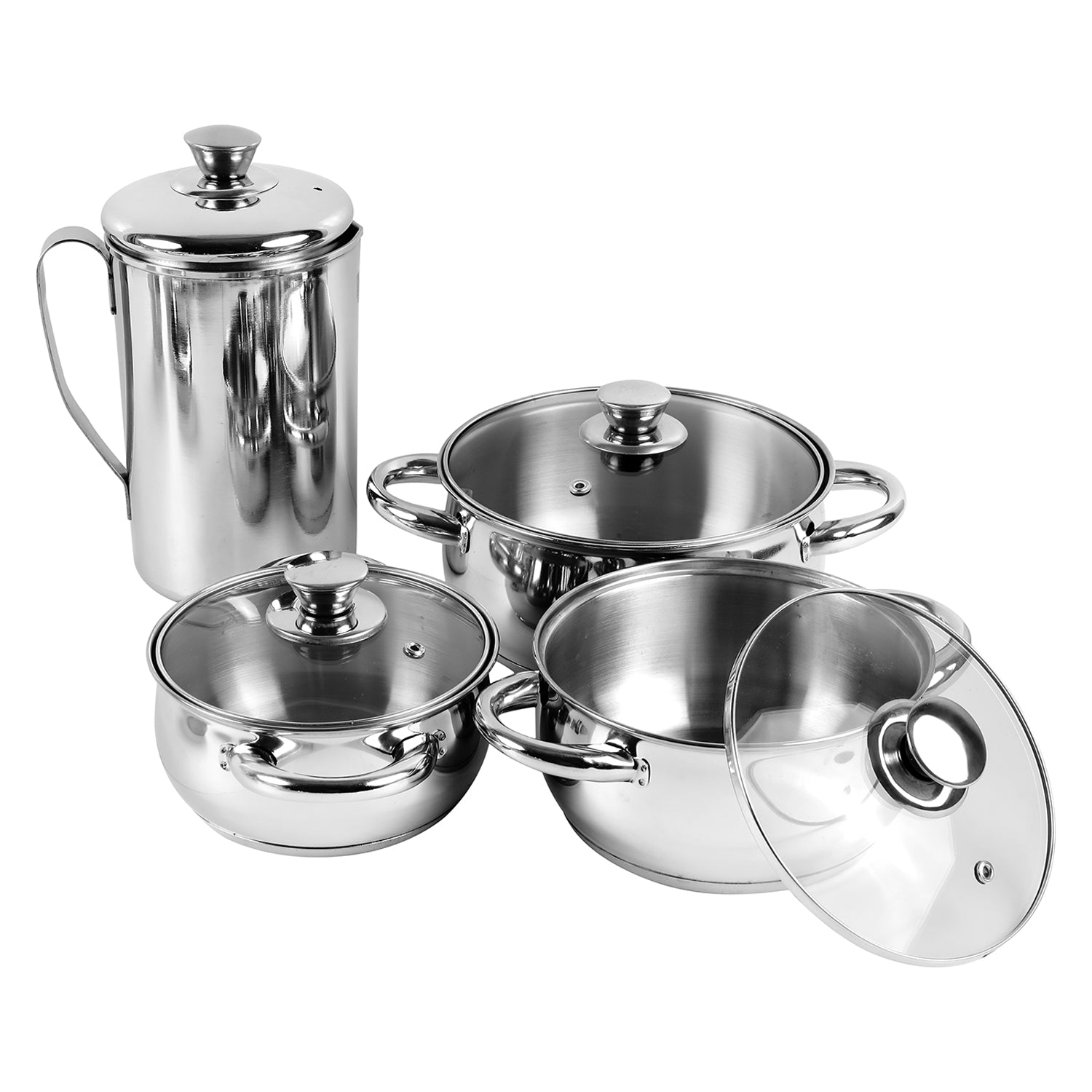 Kraft stainless steel Qubic 55pc dinner set view