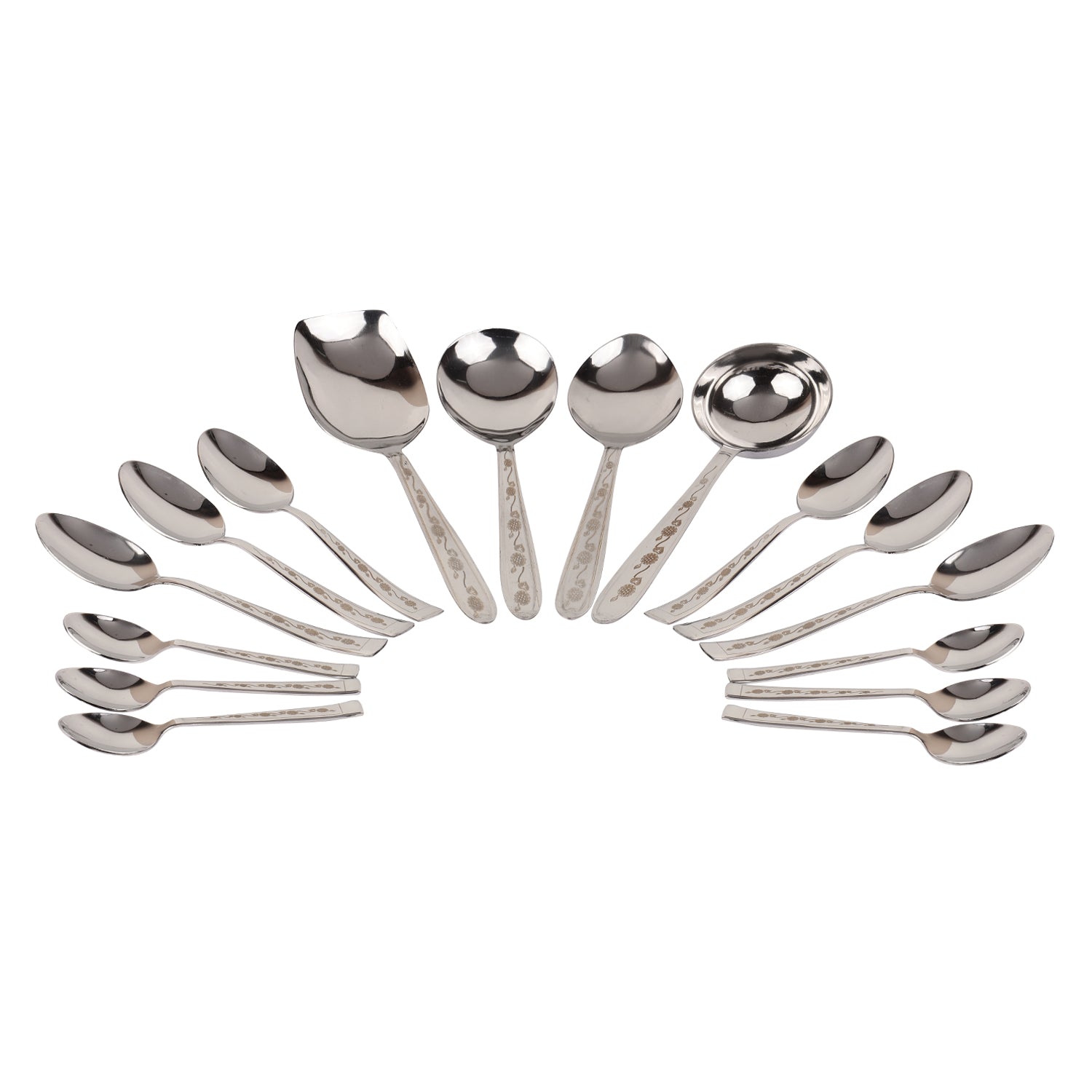 Kraft stainless steel Tulip dinner set 51pc group view