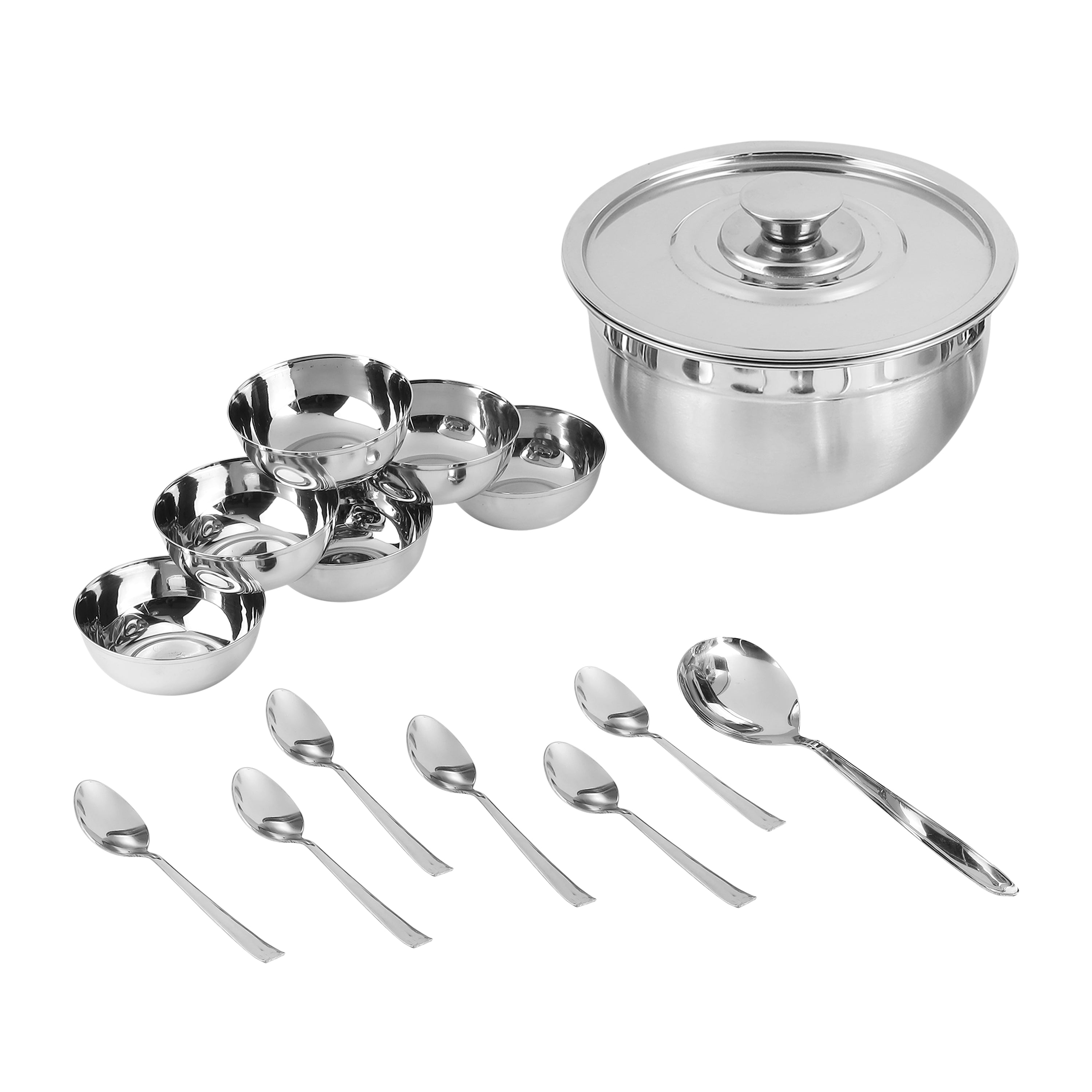 Kraft stainless steel dessert set bowl arrangement kitchen