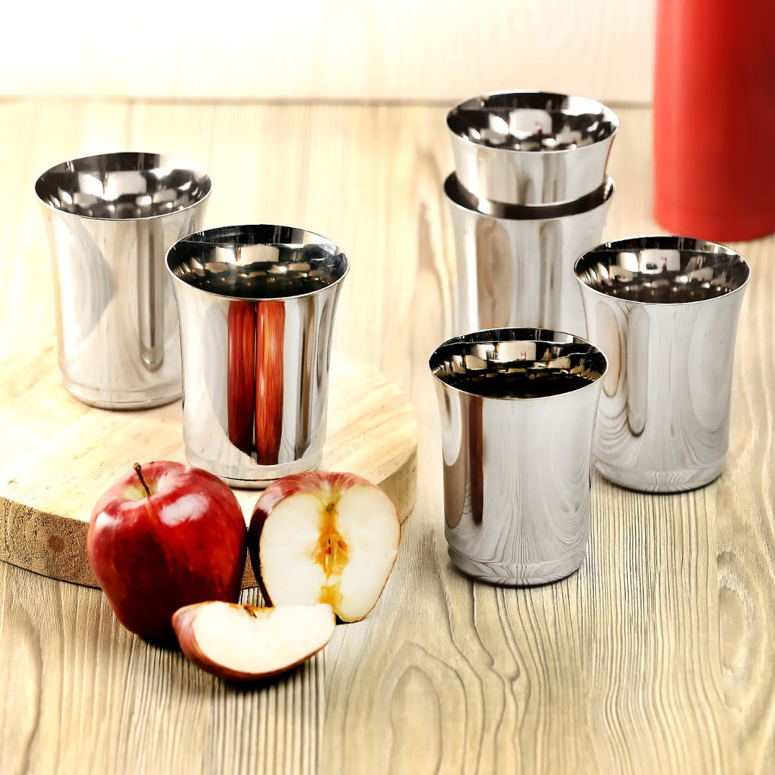 Kraft stainless steel Pari glass set 6pc 400ml multipurpose drinking