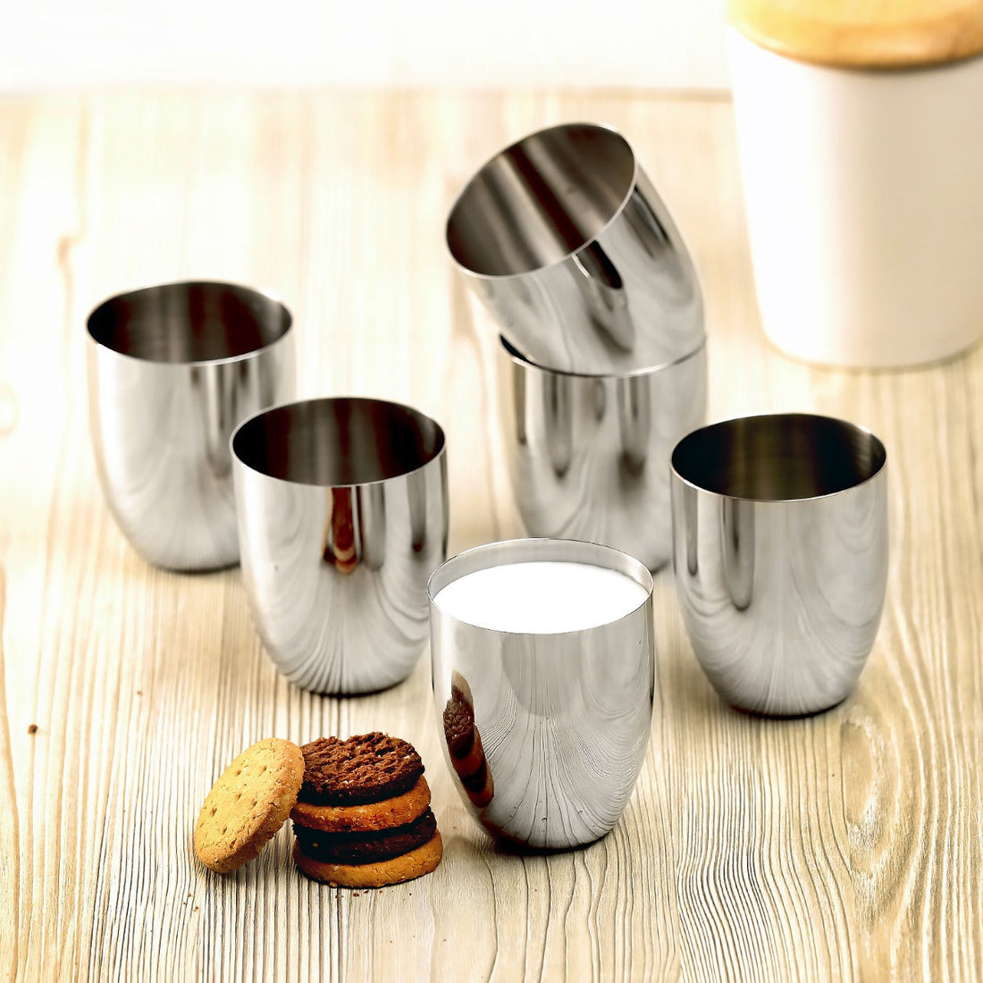 Kraft stainless steel Premium glass set 6pc 350ml multipurpose drinking