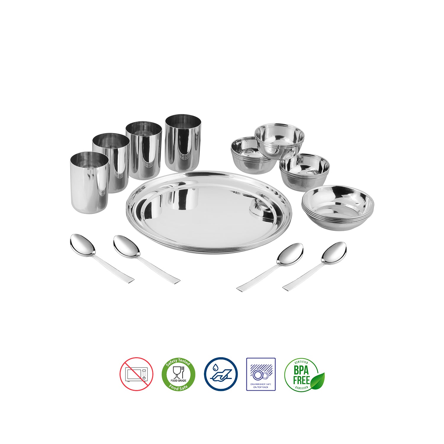 Kraft Princess Stainless steel Dinner Set 24 pc - Kraft Houseware