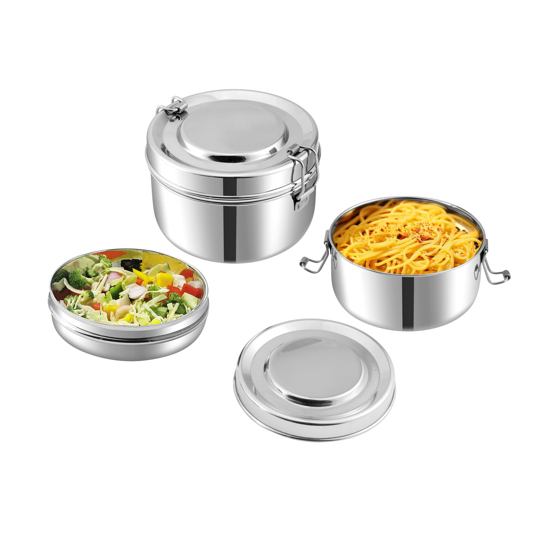 Kraft stainless steel lunch box separator set 2pc 400ml leakproof tiffin