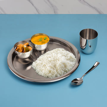Kraft Stainless Steel Thali 5 pieces Dinner / Lunch Set