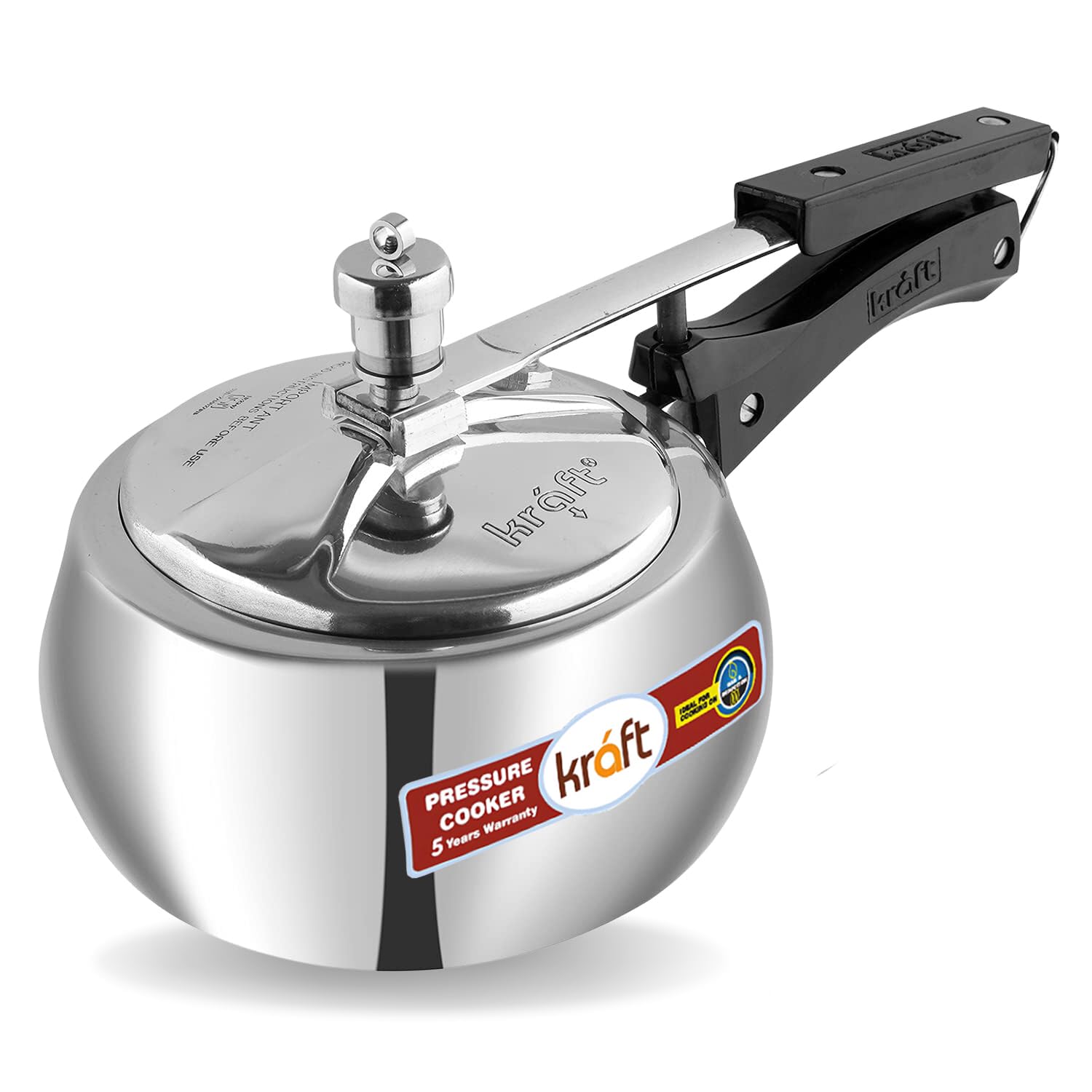 Kraft Stylo aluminium pressure cooker induction features