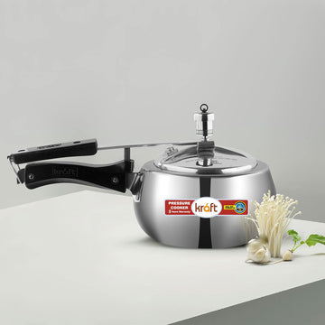 Kraft Stylo aluminium inner lid pressure cooker induction friendly