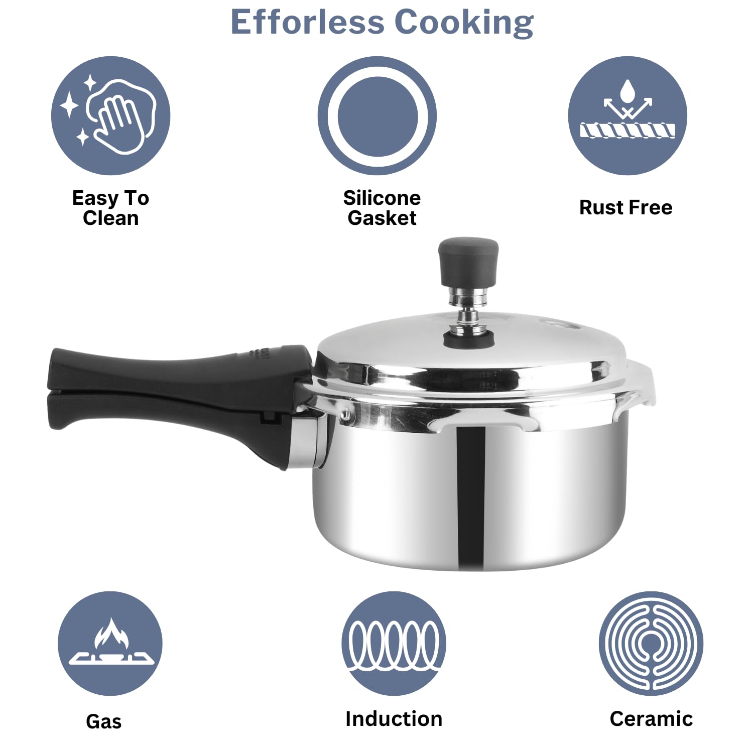 Kraft Futuretec Triply outer lid pressure cooker safety valve