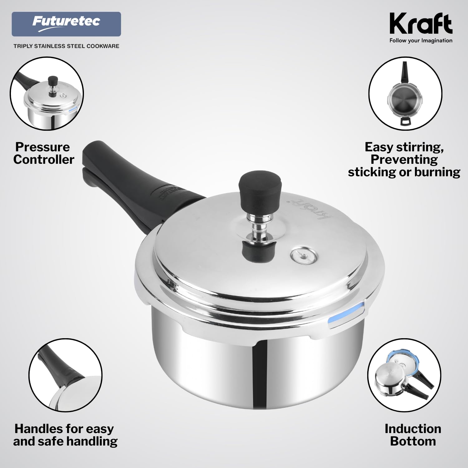 Kraft Futuretec Triply outer lid pressure cooker cooking result