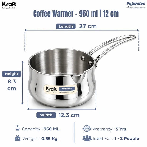 Kraft Futuretec Coffee Warmer & High Dome Canister Set  Premium Combo