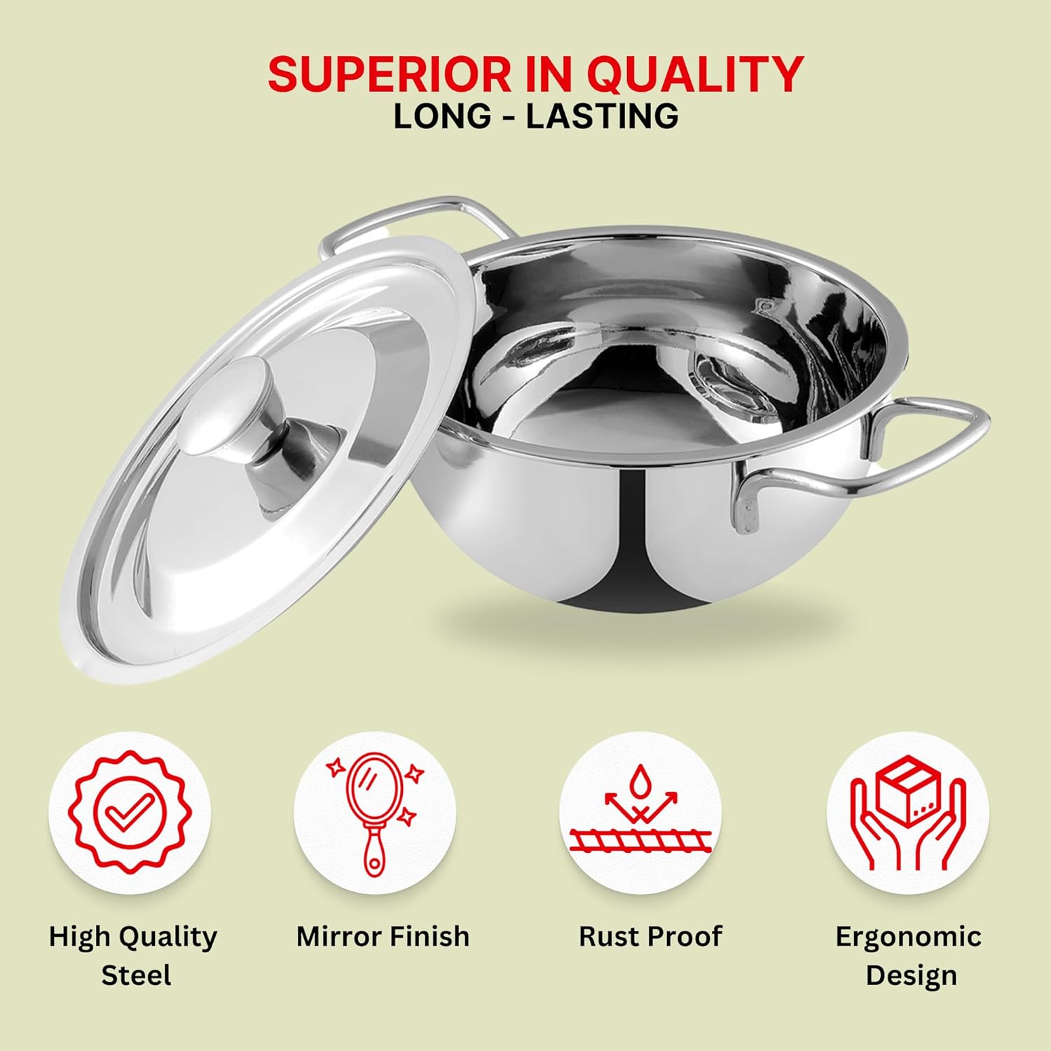 Kraft Roma stainless steel bowl set view 2 serving tableware