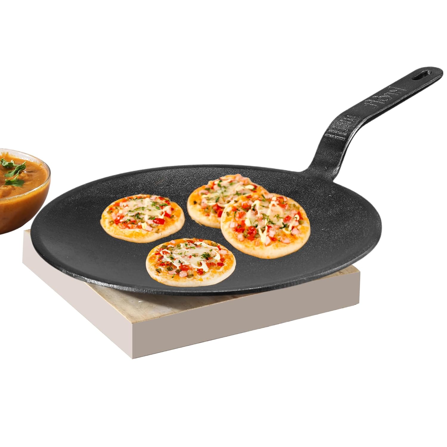 Kraft Infinity cast iron roti tawa 26cm induction friendly pre-seasoned