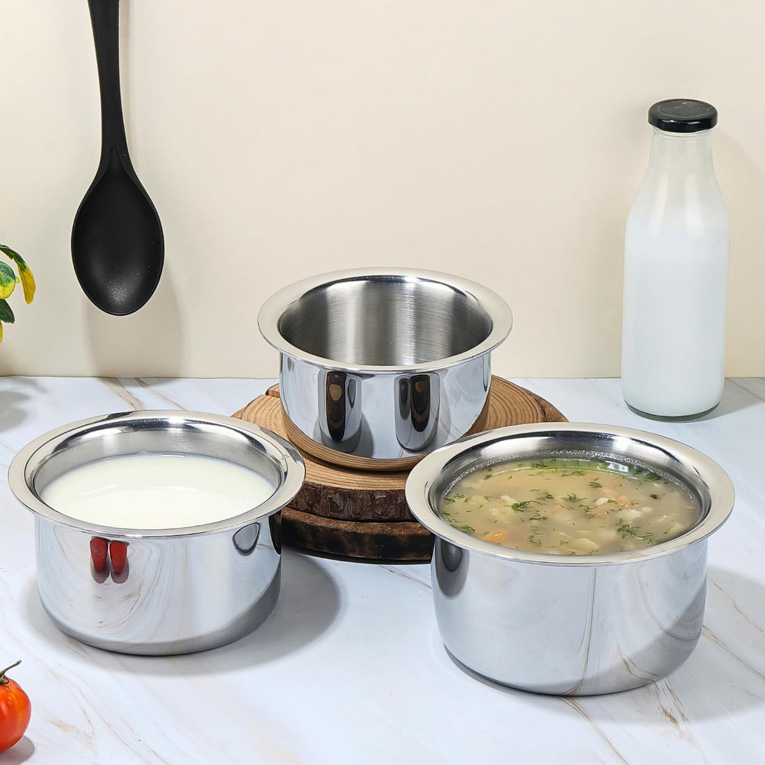 Kraft Futuretec Triply tope combo set 3pc with SS lid induction friendly