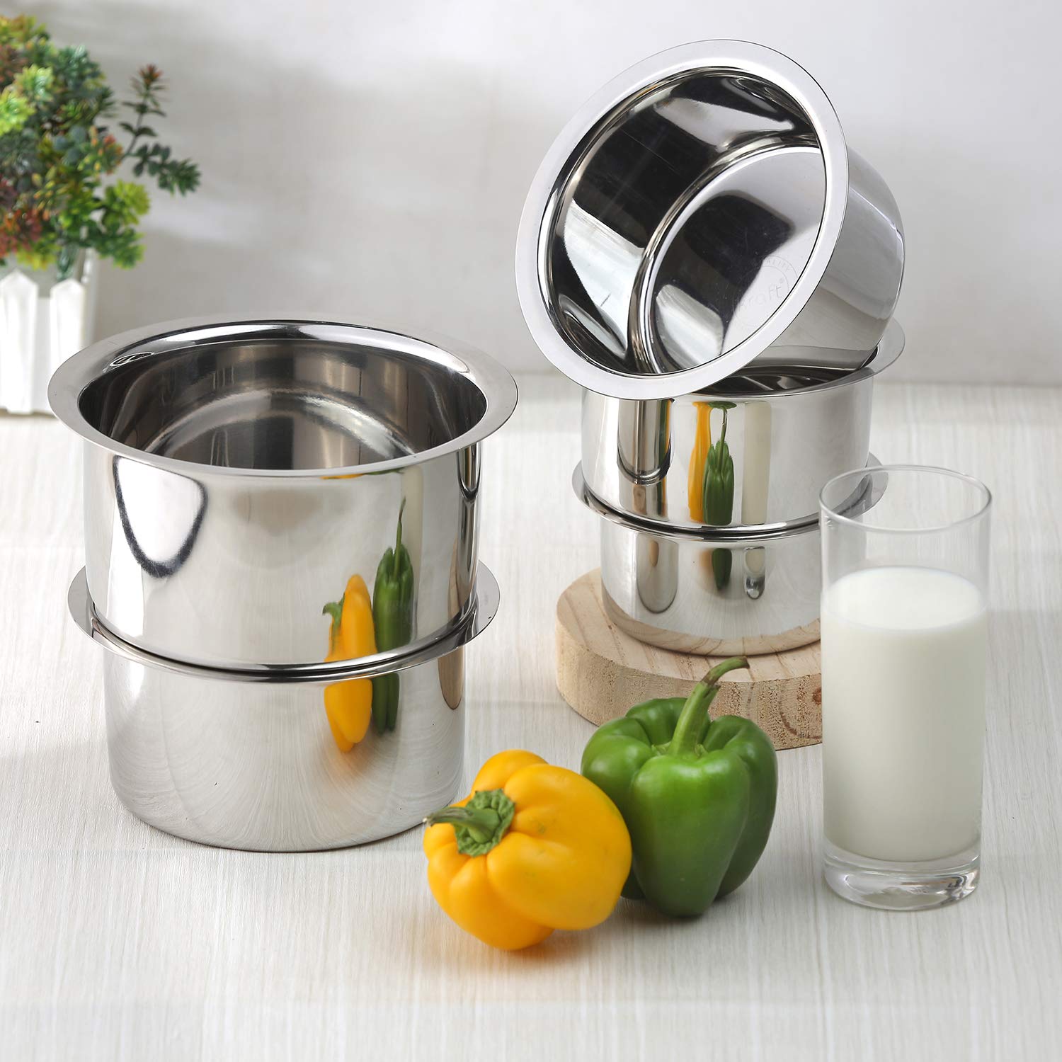 Kraft stainless steel 5pc tope set induction friendly patila