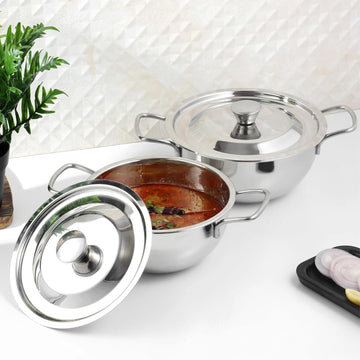 Kraft Roma stainless steel serving storage bowl set tableware serveware