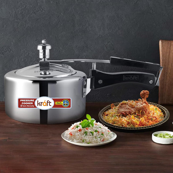 Kraft aluminum Classic inner lid pressure cooker induction friendly