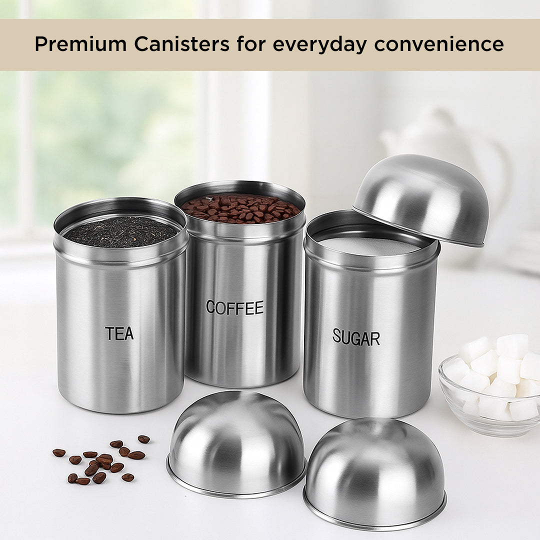 Kraft High Dome stainless steel canister set view 6