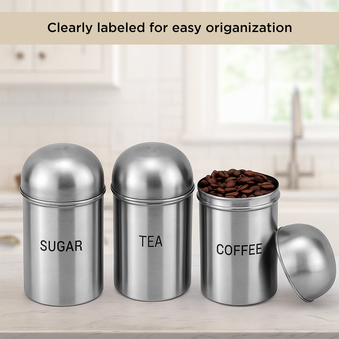 Kraft High Dome stainless steel canister set view 7
