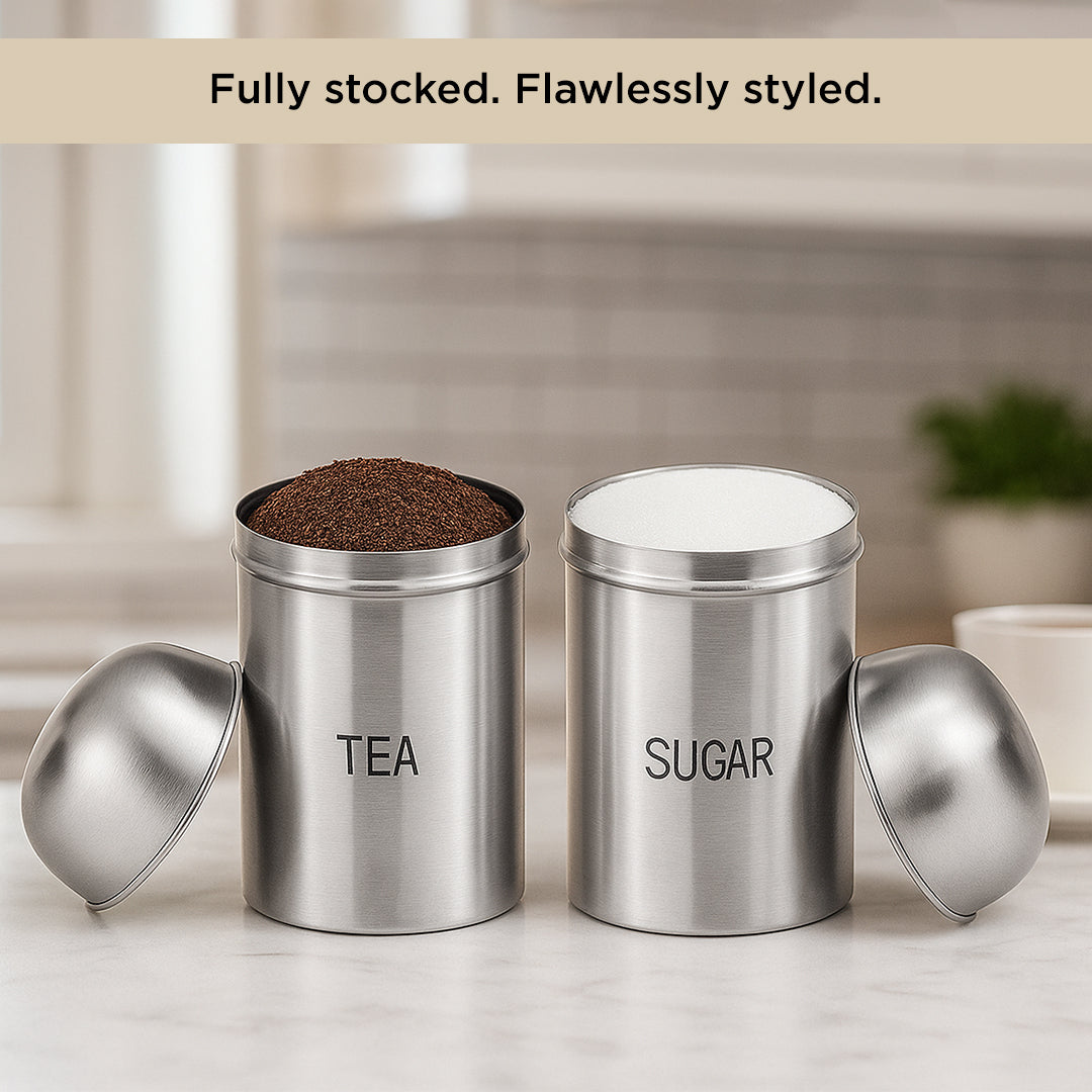 Kraft High Dome stainless steel canister set view 8