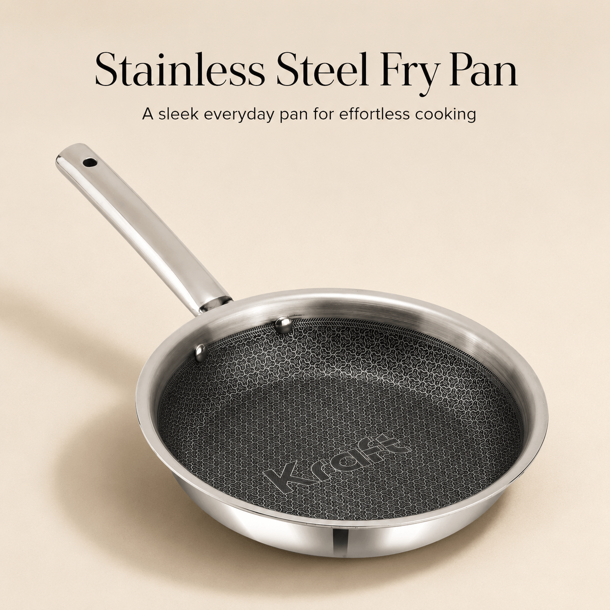 Kraft Futuretec Pro Triply Stainless Steel Frypan (Induction Friendly)