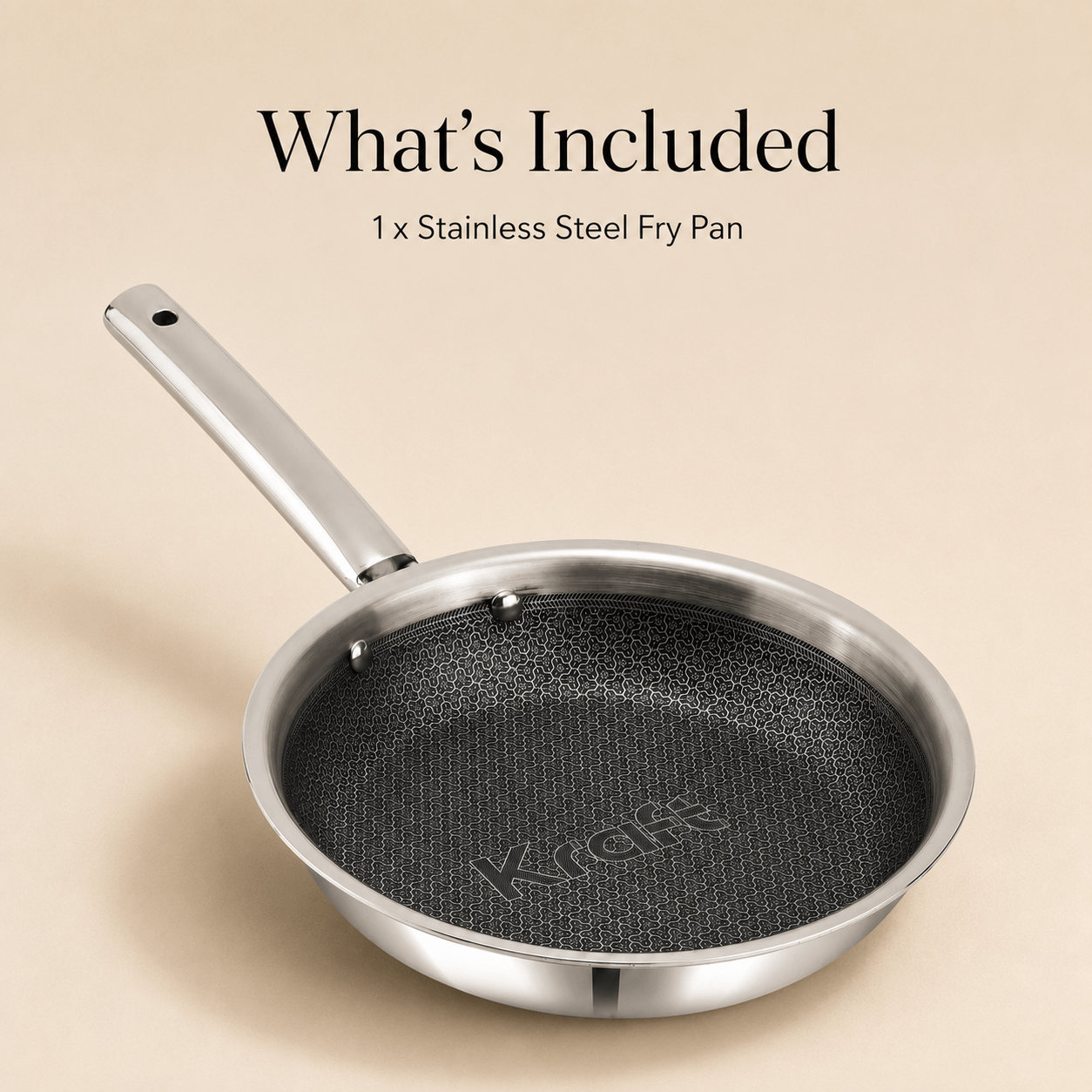 Kraft Futuretec Pro Triply Stainless Steel Frypan (Induction Friendly)