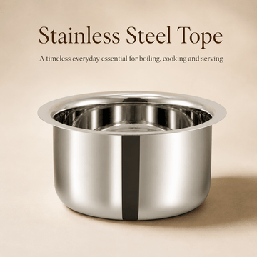 Kraft  Stainless Steel Plain Bottom Tope - 21 G (Induction Friendly)