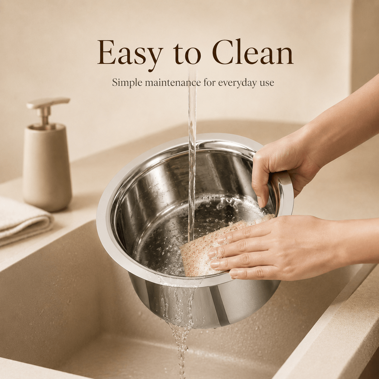 Kraft  Stainless Steel Plain Bottom Tope - 21 G (Induction Friendly)