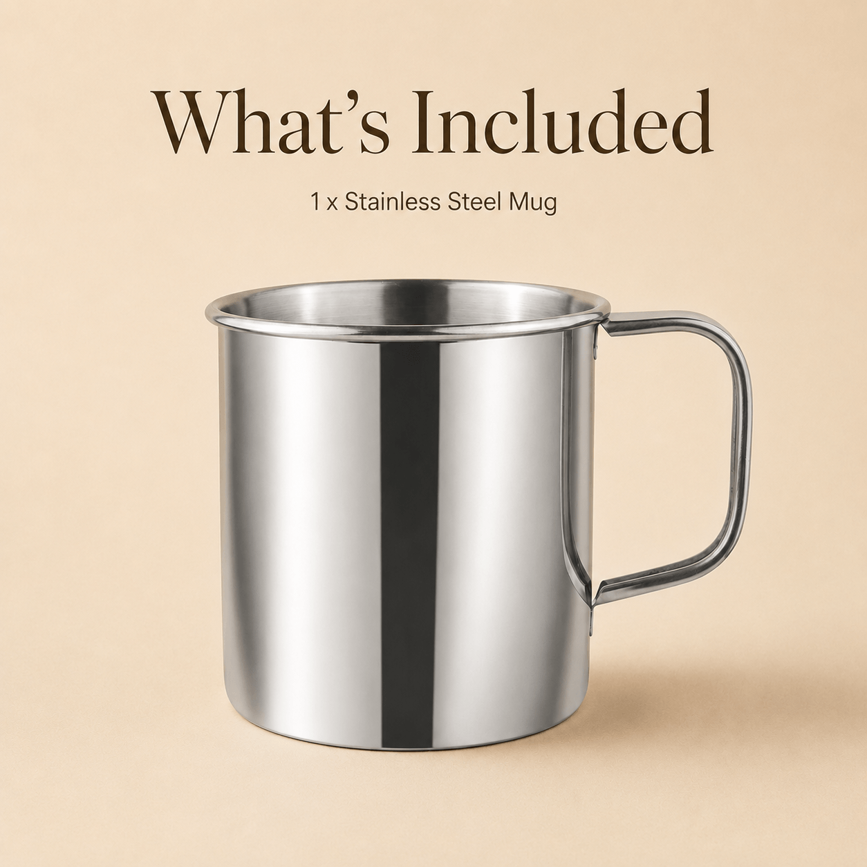 Kraft Stainless Steel Mug Durable Steel Drinking Mug for Tea, Coffee, Milk & Everyday Use