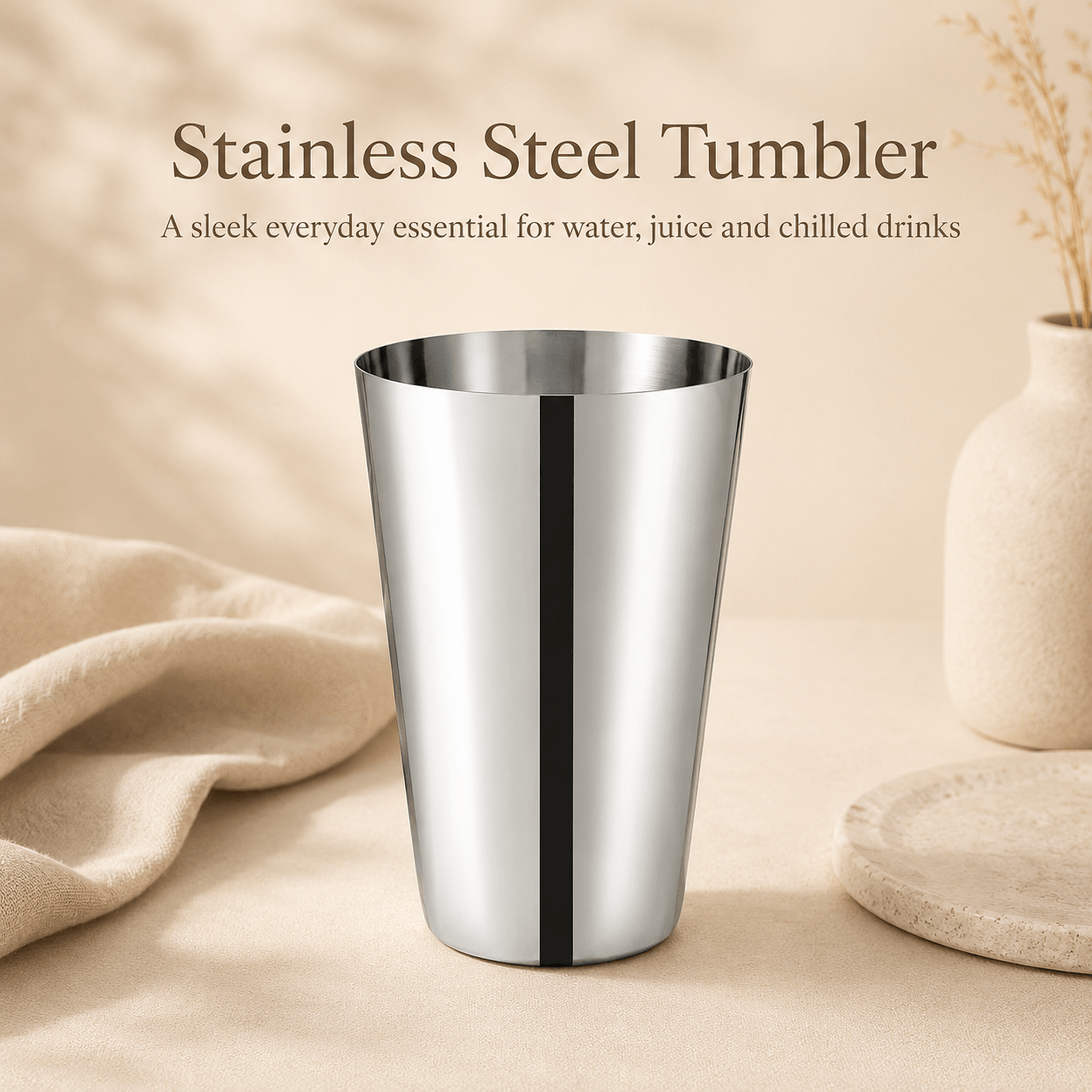 Kraft Stainless Steel Amrapali  Premium Steel Glass for Daily Use