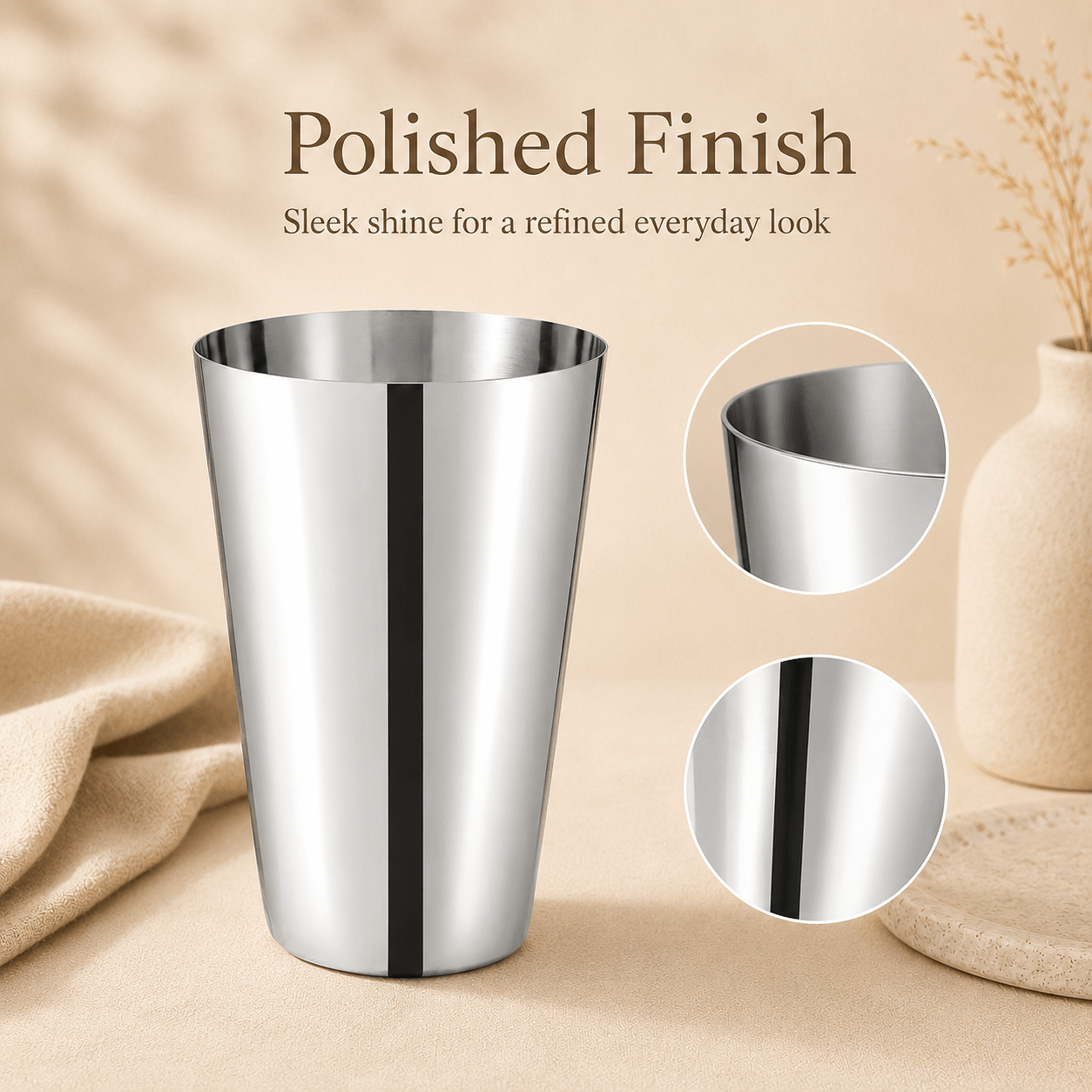 Kraft Stainless Steel Amrapali  Premium Steel Glass for Daily Use