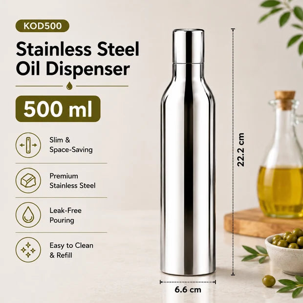 Kraft Kitchen Essentials Combo – Spice Box, Regal Canister Set & Oil Dispenser 500 ml