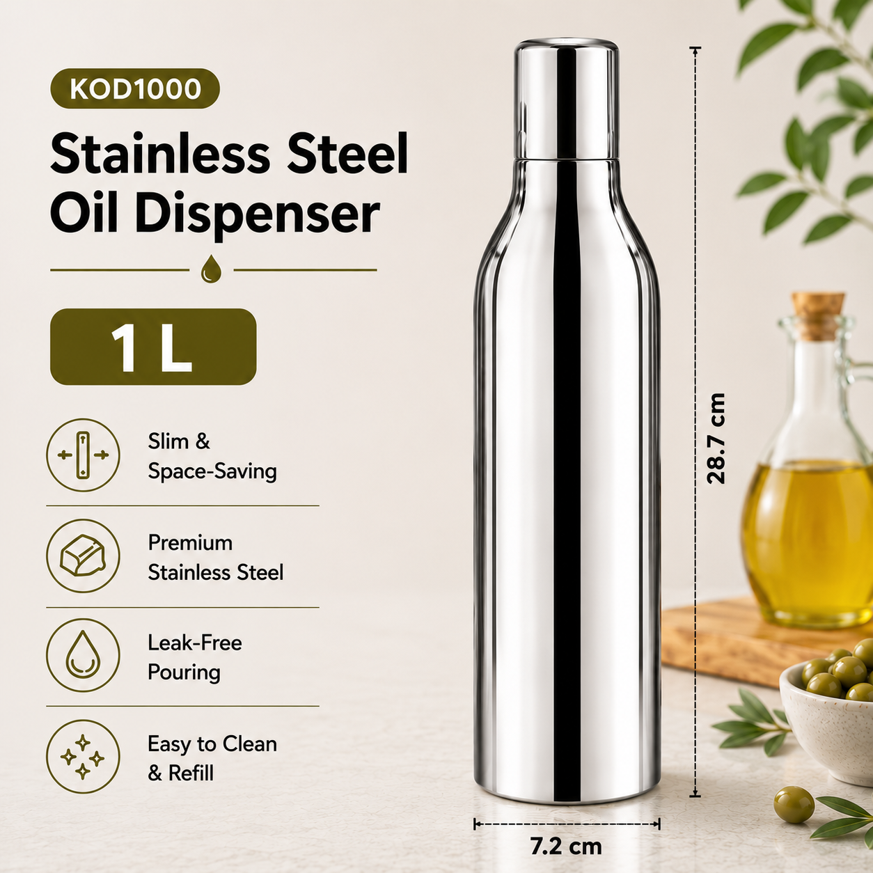 Kraft stainless steel oil dispenser view 10 rust resistant kitchen