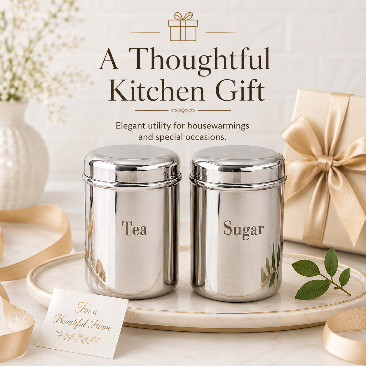 Kraft Prime stainless steel canister set 2pc view 3 storage