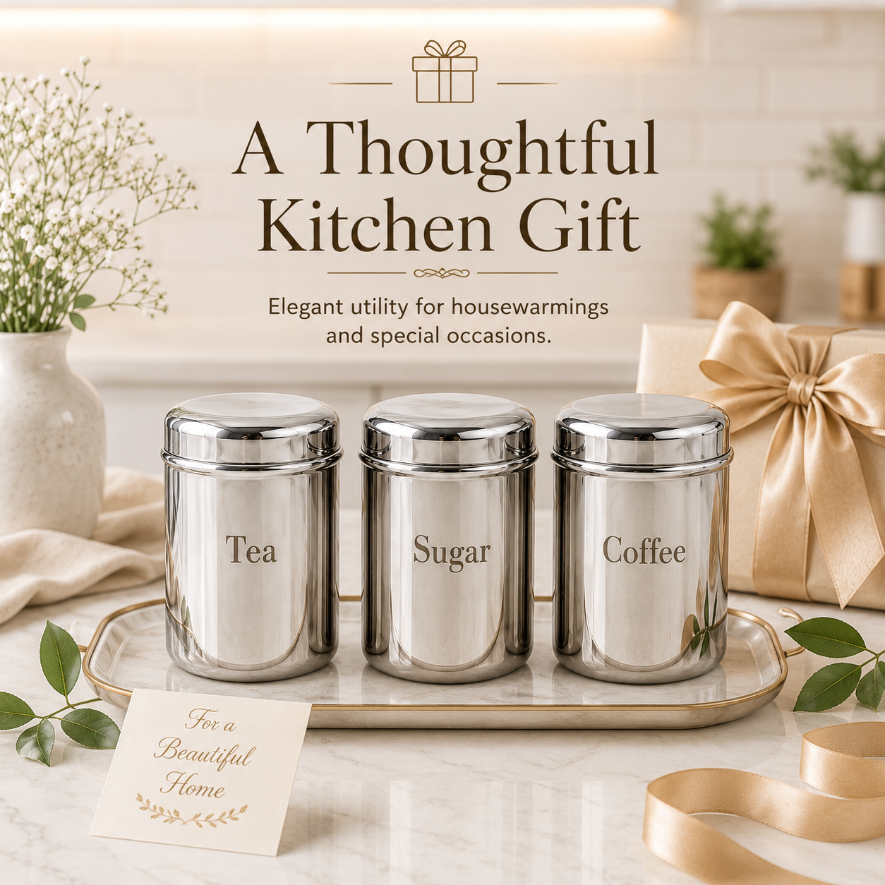 Kraft Prime stainless steel canister set 3pc view 3 storage