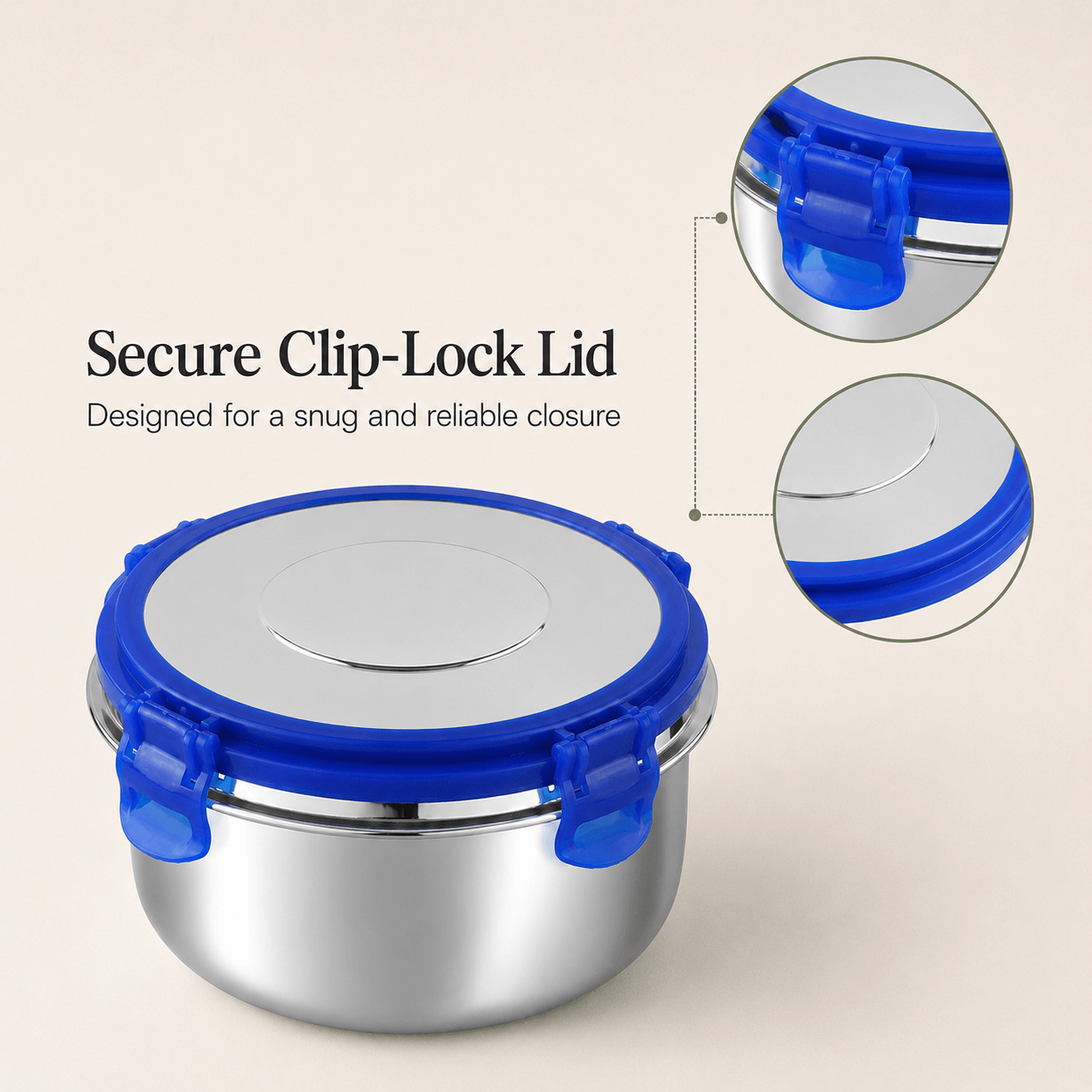Kraft Stainless Steel Storage Container – 250 ml to 1.250 ml Options