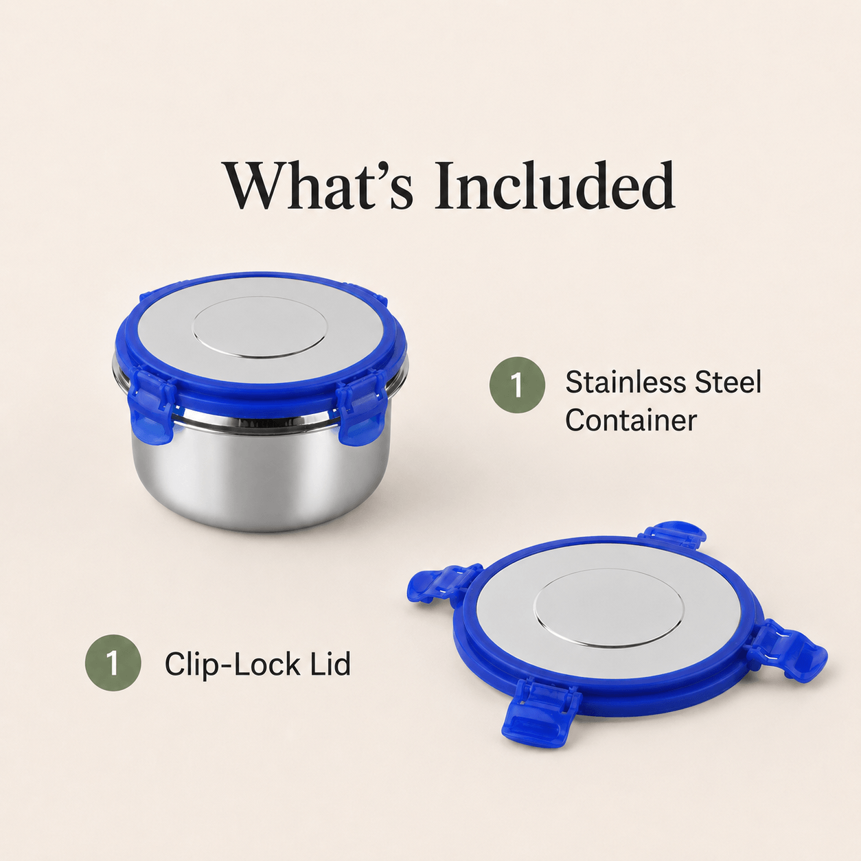 Kraft Stainless Steel Storage Container – 250 ml to 1.250 ml Options