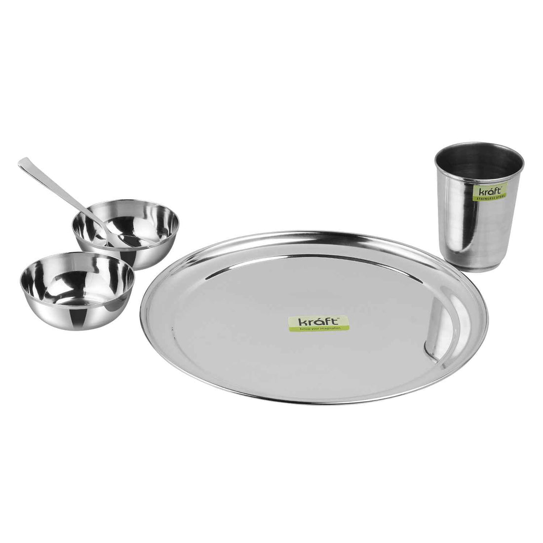 Kraft Stainless Steel Princess 5 pieces Thali / Dinner / Lunch Set