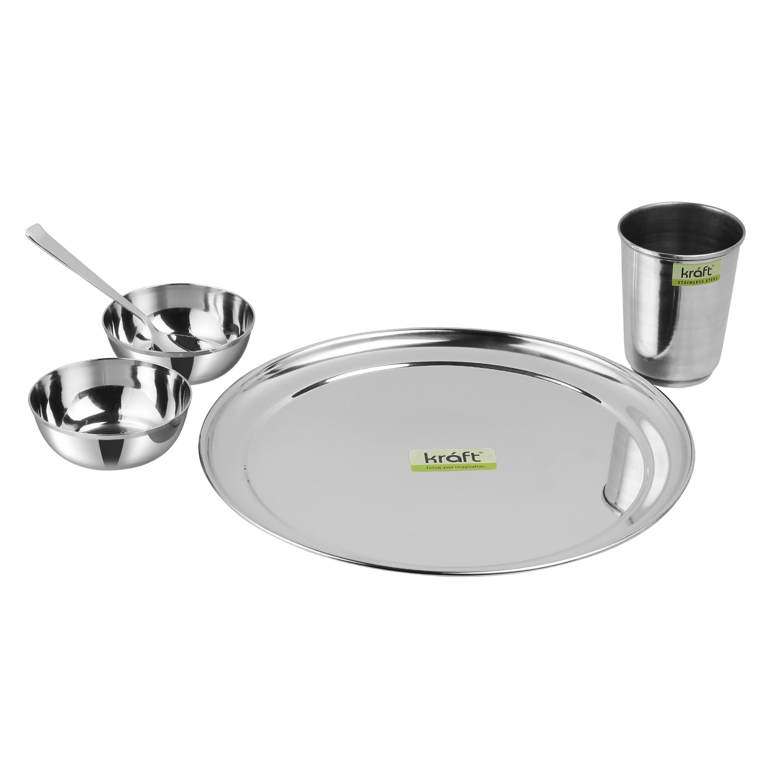 Kraft Stainless Steel Princess 5 pieces Thali / Dinner / Lunch Set