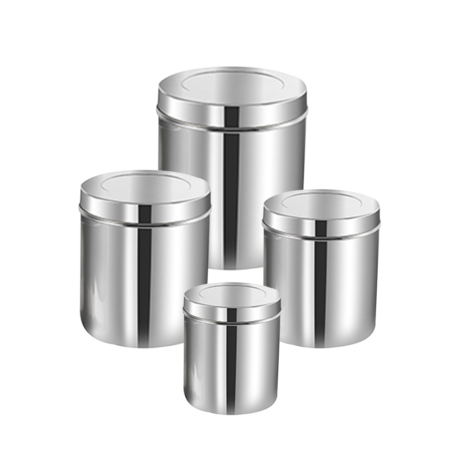 Kraft deep stainless steel dabba set 4pc view 3