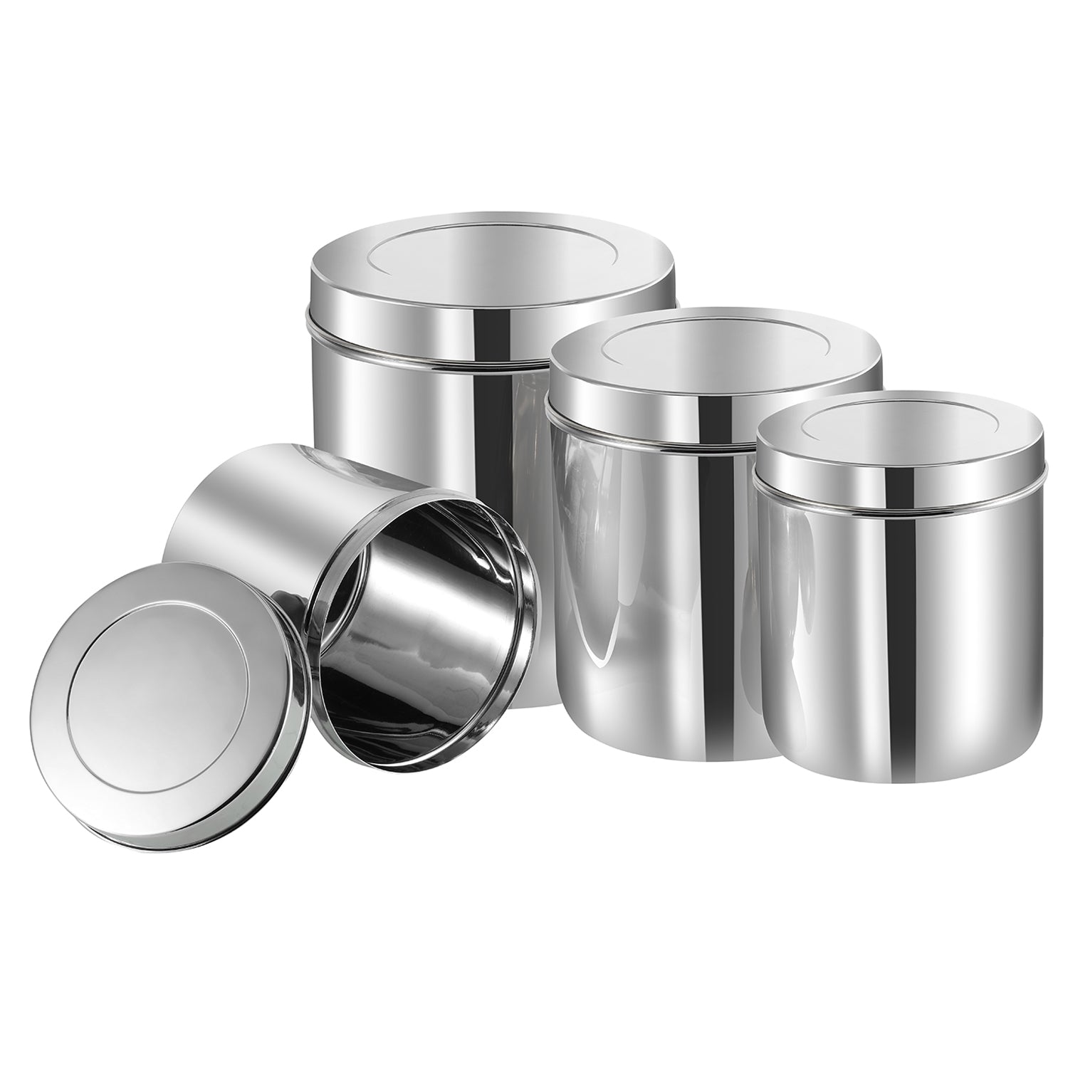 Kraft deep stainless steel dabba set 4pc view 6